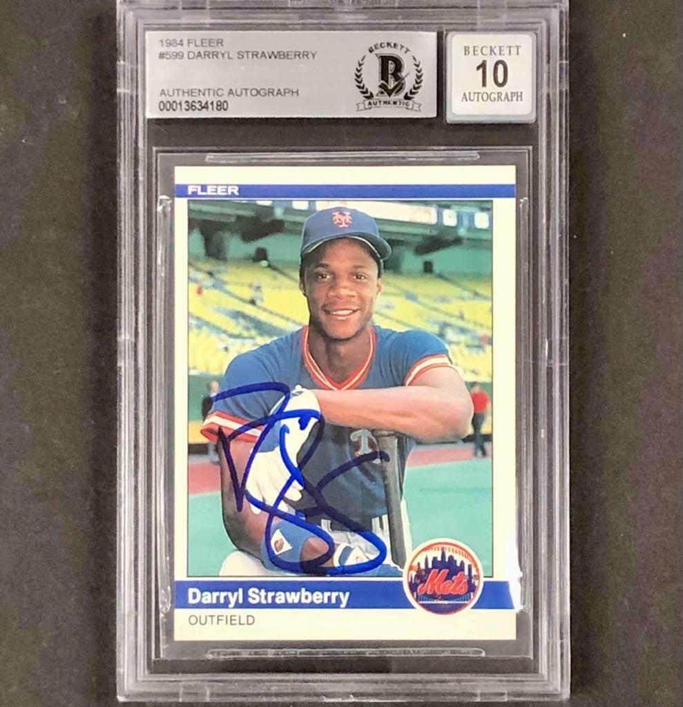 Darryl Strawberry autographed rookie fashion