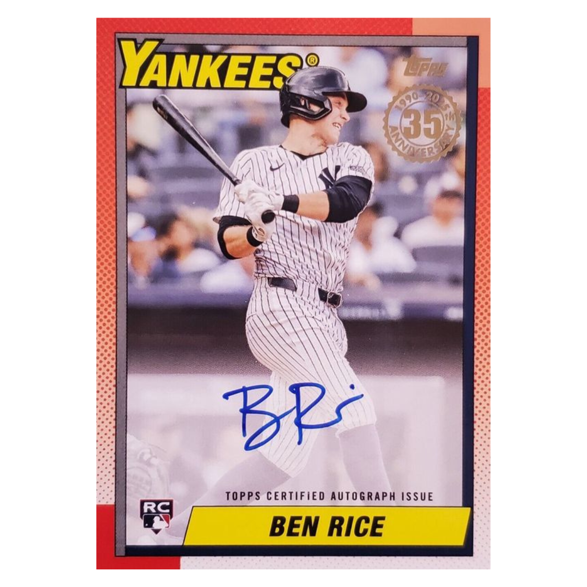 Ben Rice New York Yankees Autograph Signing Send In Options 