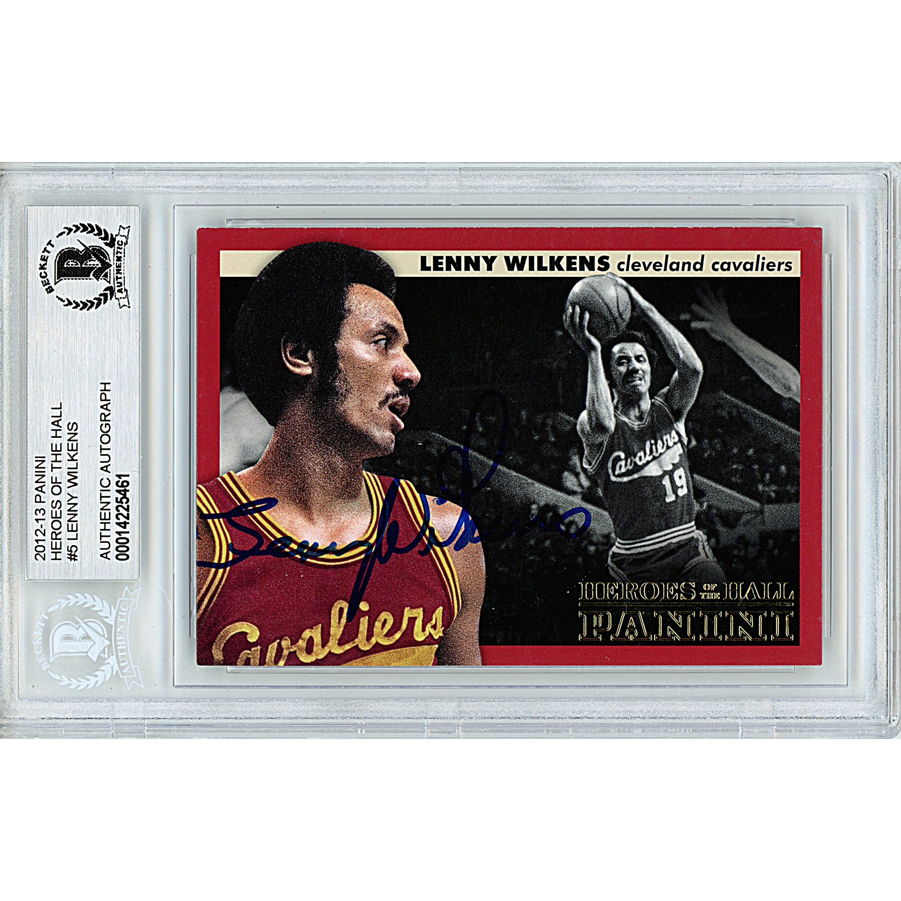 Lenny Wilkens Signed Cleveland Cavaliers Heroes of the Hall 