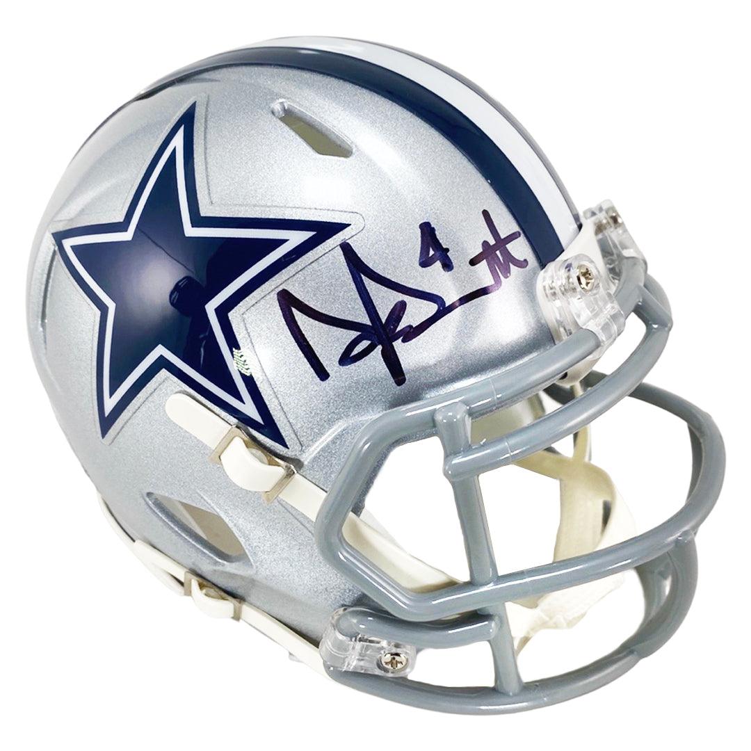 Dak Prescott Signed Dallas Cowboys Speed Mini Football Helmet (Beckett – CollectibleXchange