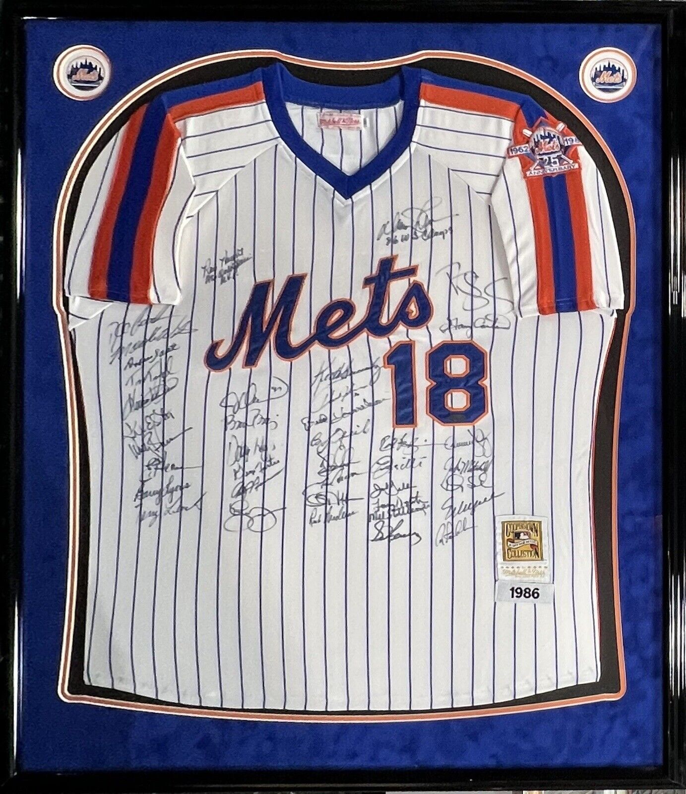 1986 Mets Team Signed Daryl Strawberry Jersey Framed 39 Auto WS Champs –  CollectibleXchange