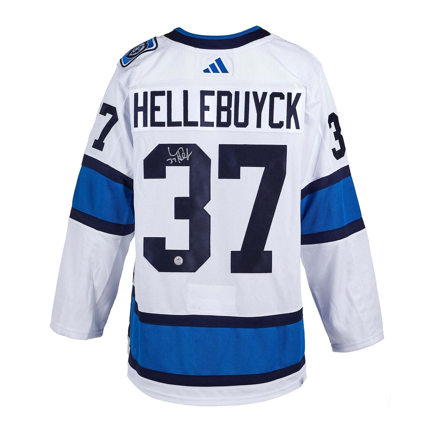 Connor Hellebuyck Winnipeg Jets Signed Reverse Retro Adidas Jersey