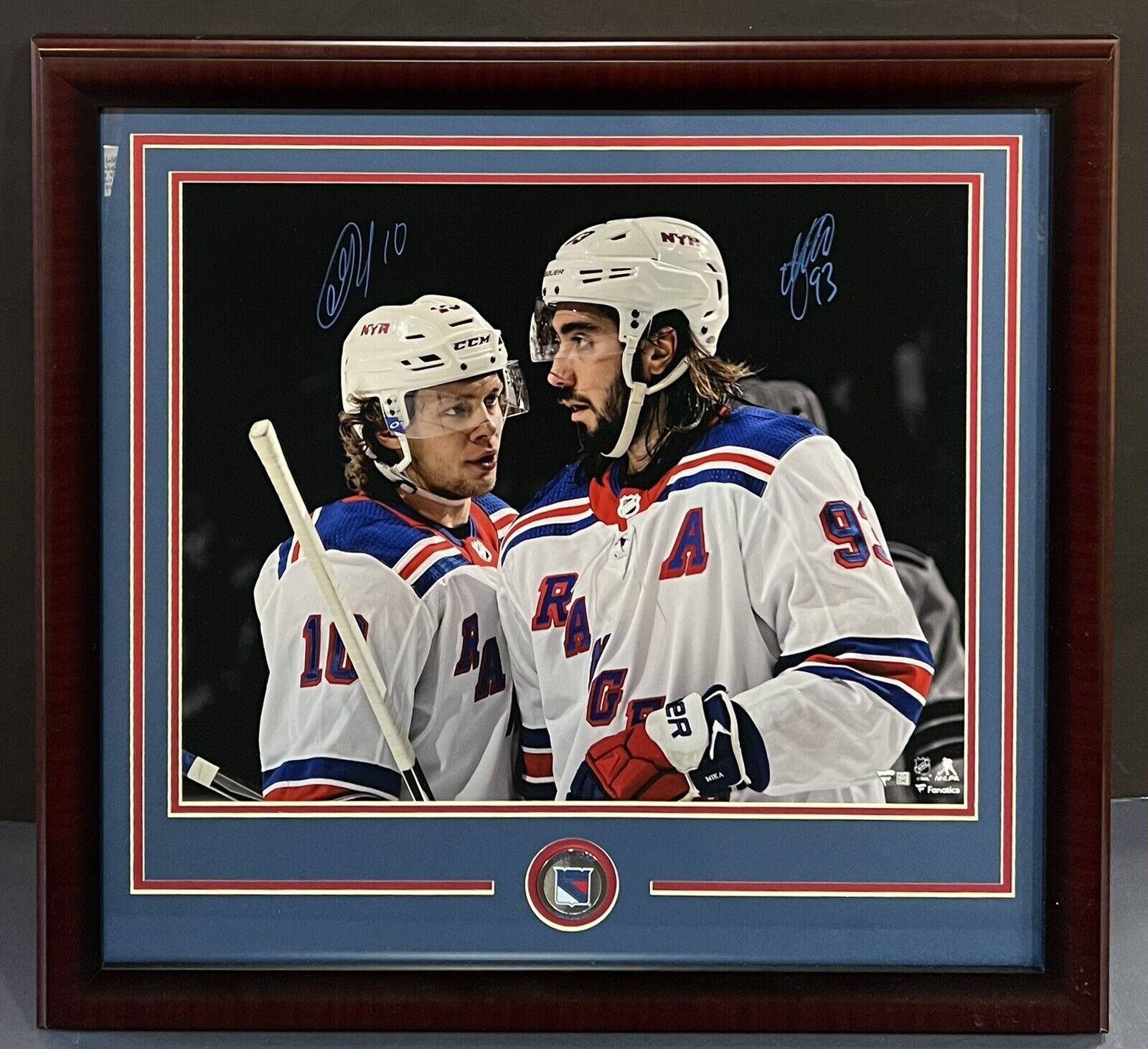 Mika Zibanejad New York Rangers Autographed Fanatics Authentic