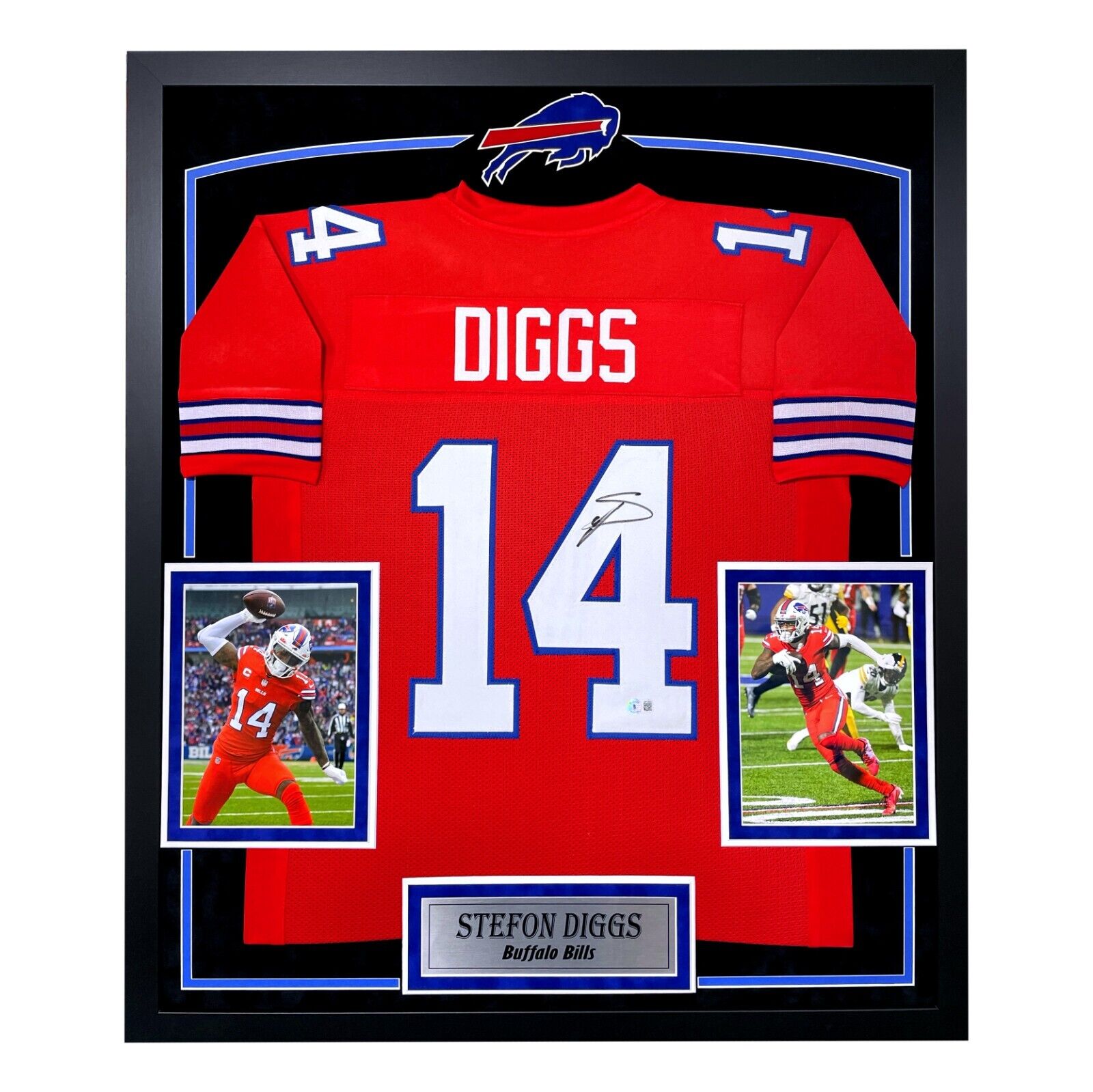 Stefon Diggs Autographed/Signed Pro Style Blue XL Jersey BAS