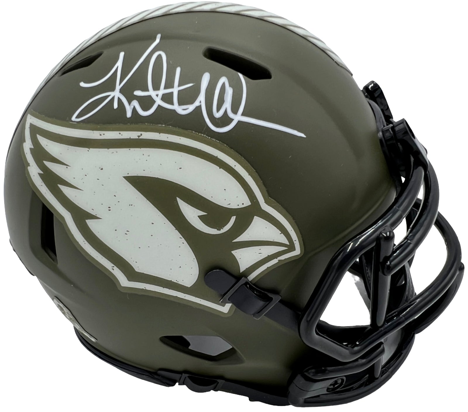 KURT WARNER SIGNED ARIZONA CARDINALS SALUTE TO SERVICE MINI FOOTBALL H –  CollectibleXchange