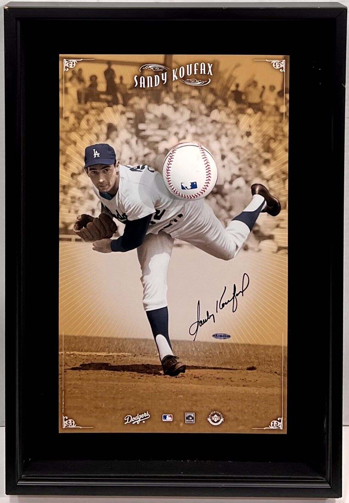 Sandy Koufax Autographed Signed Framed Dodgers Throwback 