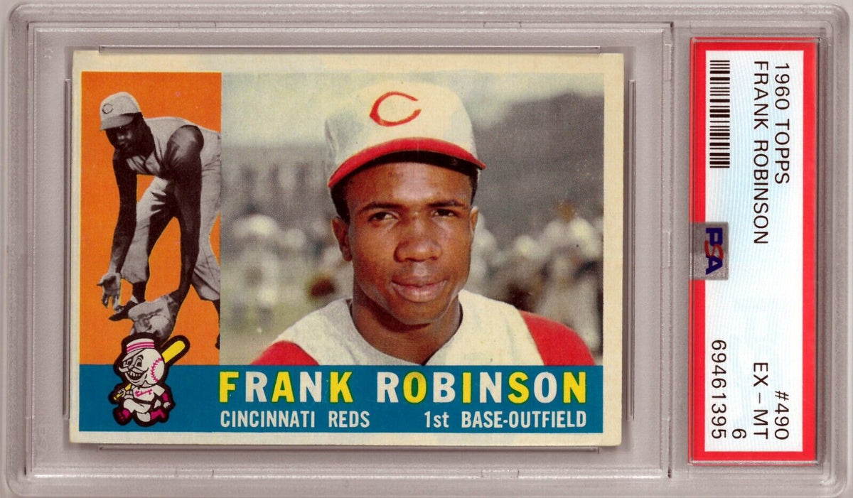 Frank Robinson 1960 Topps Baseball Card #490- PSA Graded 6 EX-MT  (Cincinnati Reds)