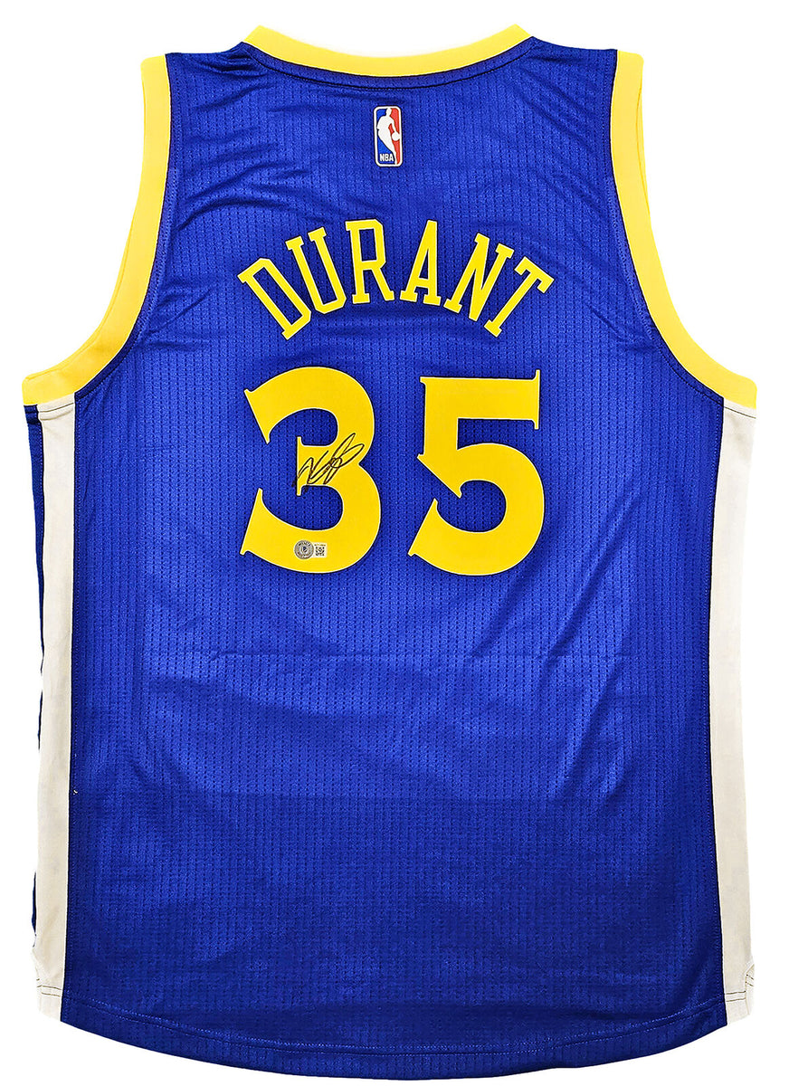 Golden State Warriors Kevin Durant Autographed White Adidas Swingman Jersey Size L + 2 Length Beckett BAS QR