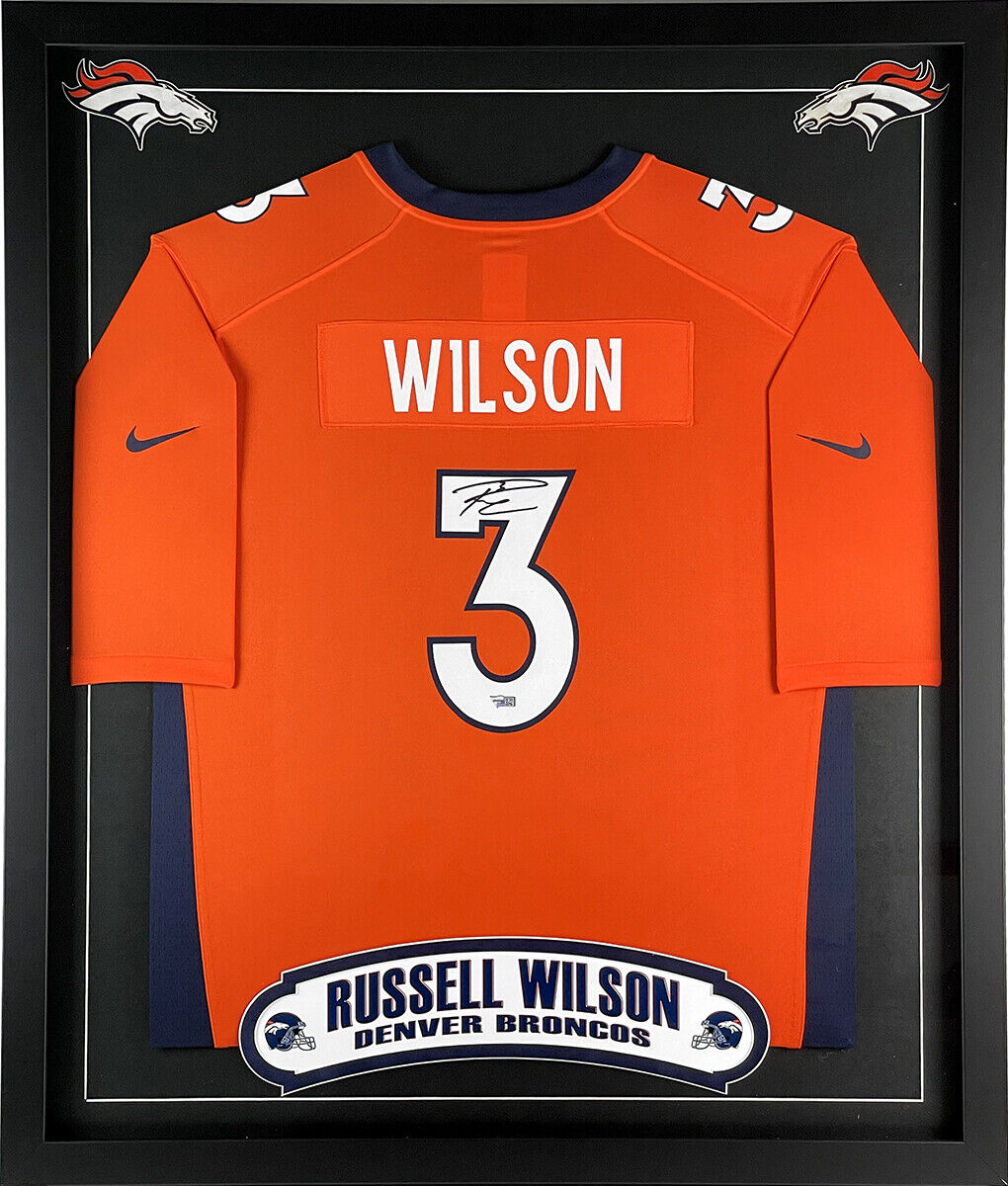 Russell Wilson Signed Autographed Denver Broncos Jersey Framed