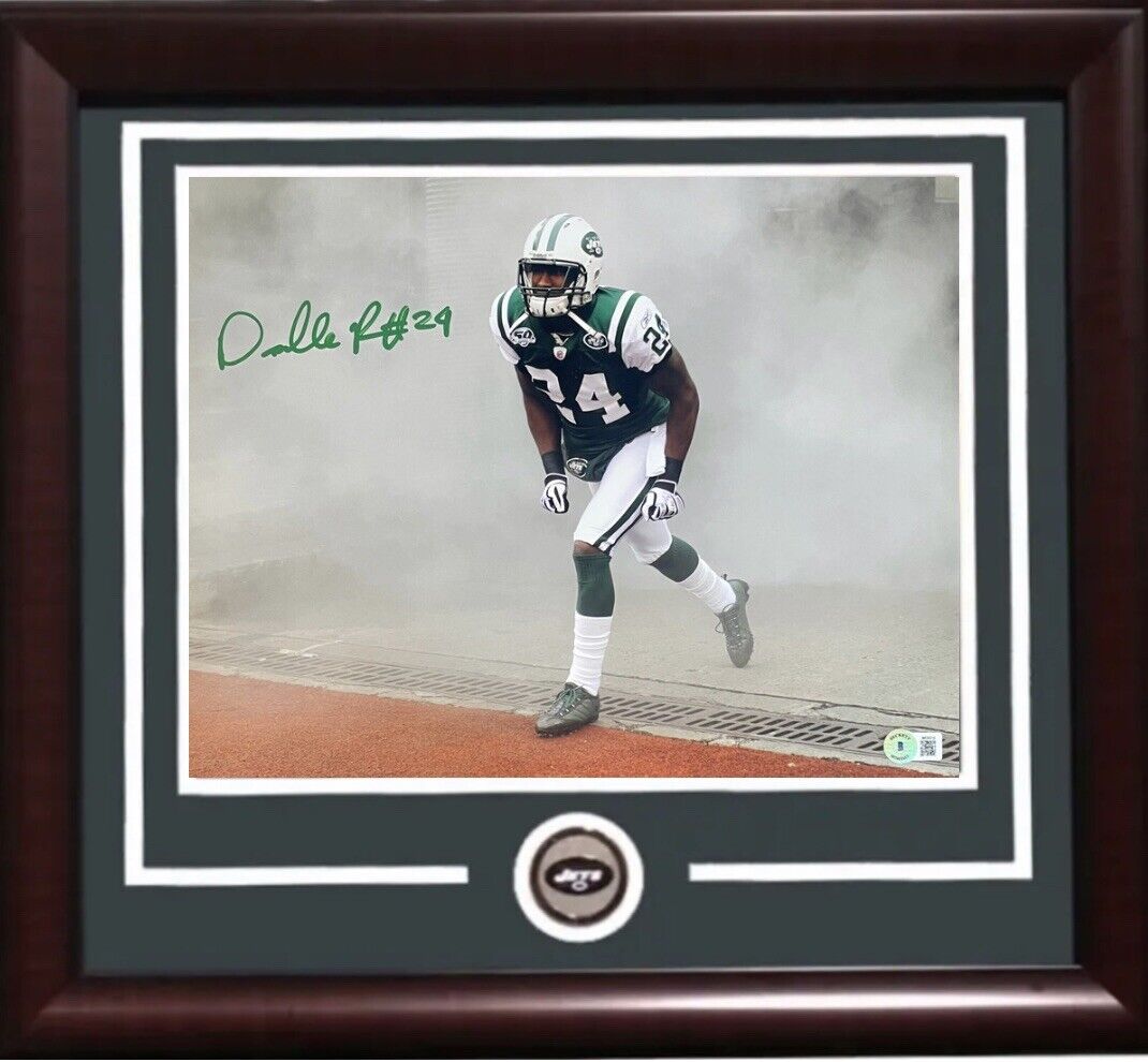 Darrelle Revis Autographed Framed Jets Jersey