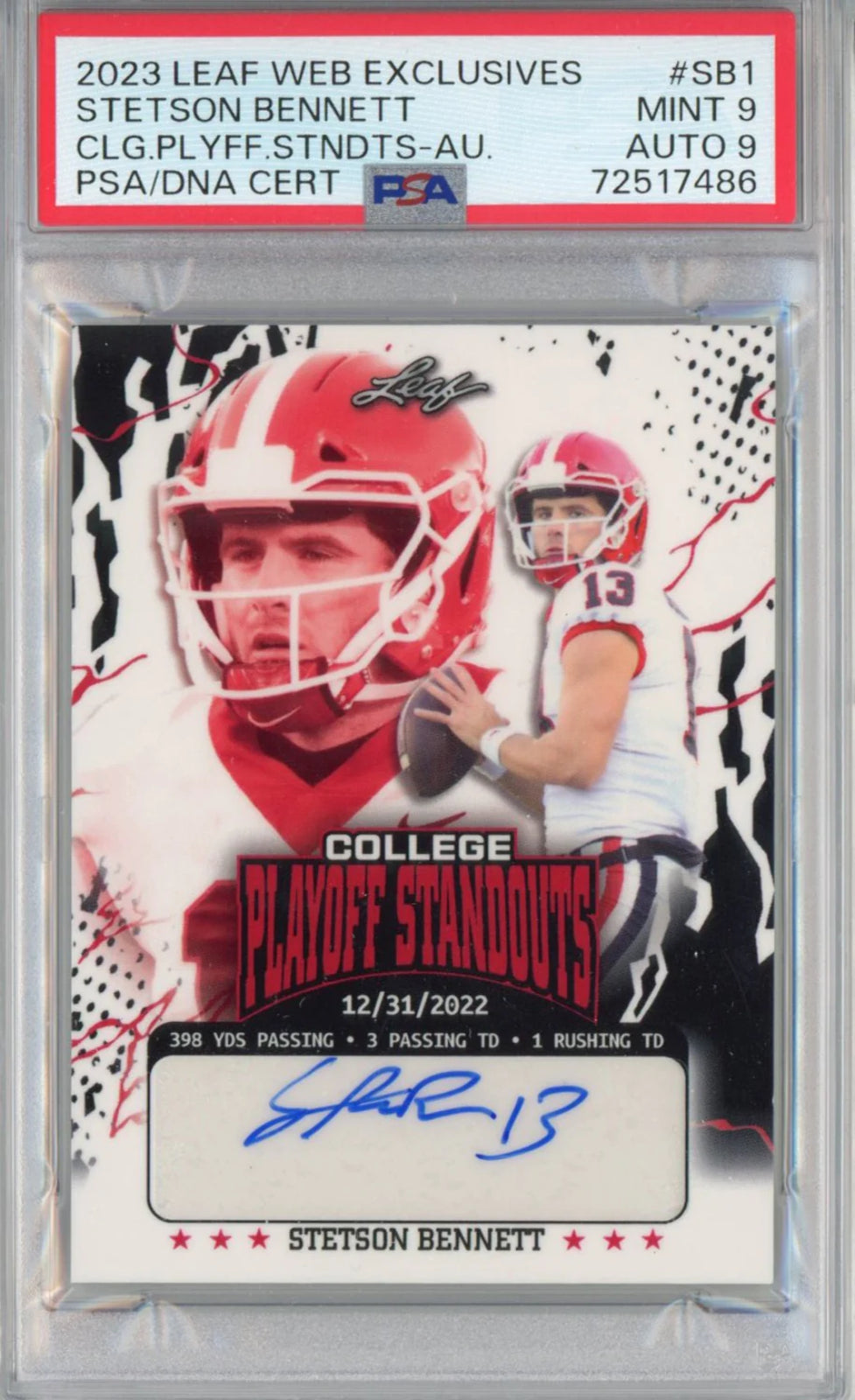 12 NFL rookie high quality autos by Leaf