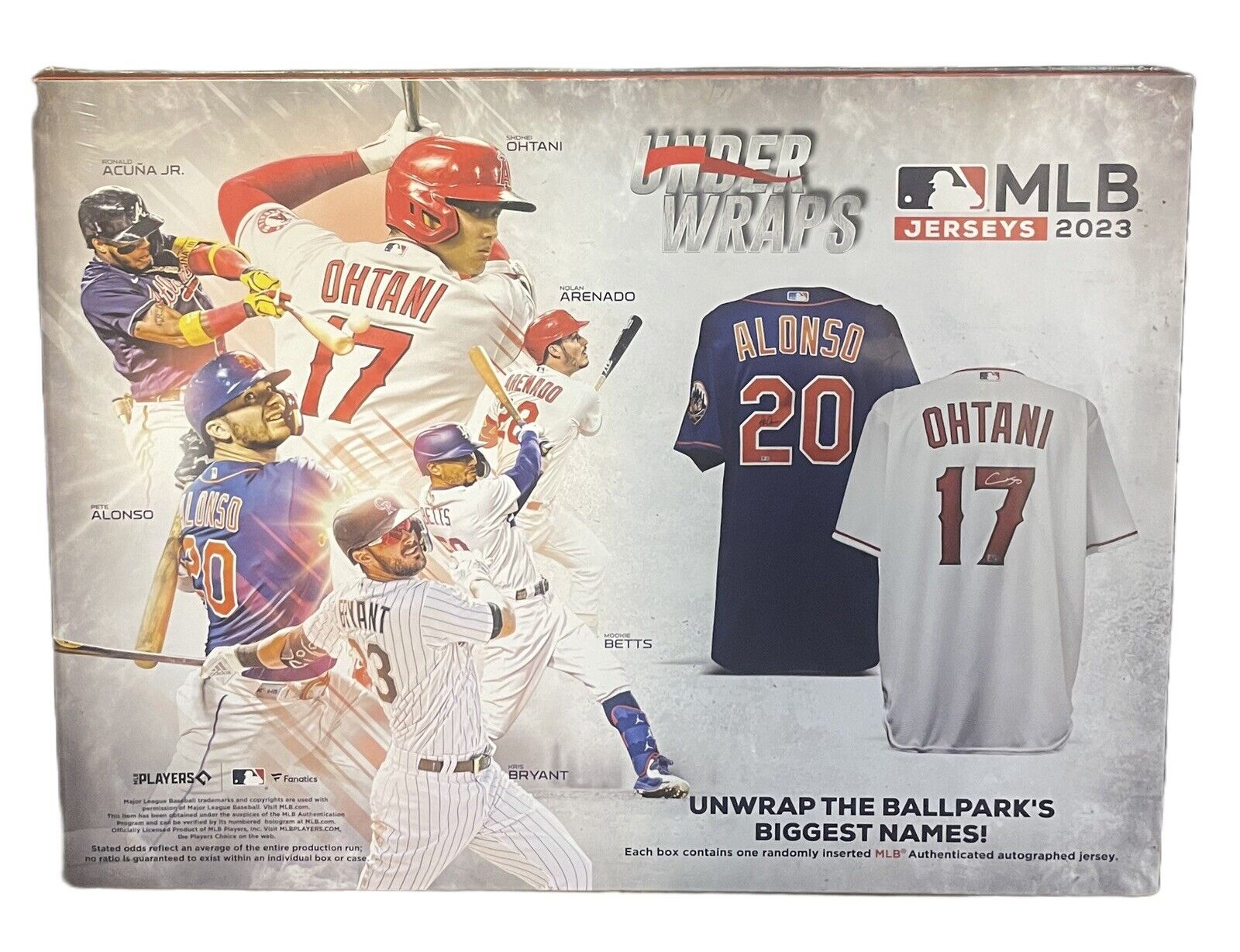 2023 FANATICS UNDER WRAPS MLB AUTHENTIC BASEBALL JERSEY