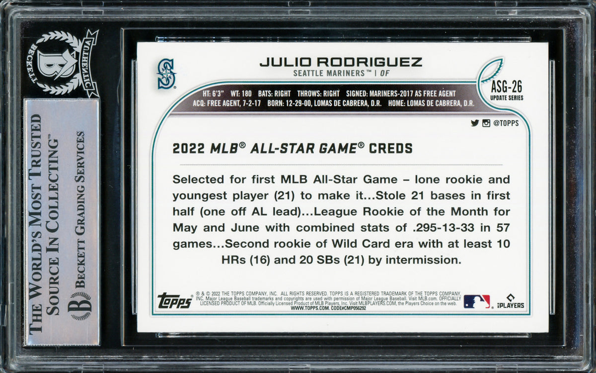 MLB 2022 Topps Update Single Card Julio Rodriguez ASG-26 Rookie