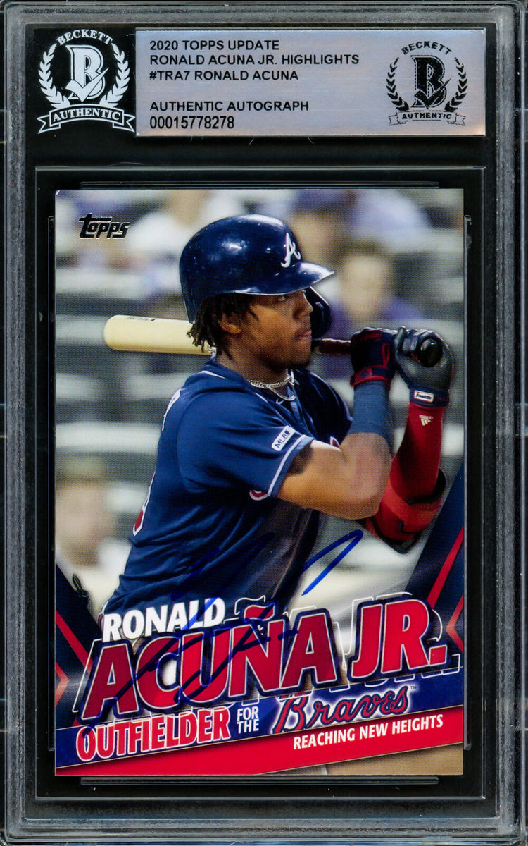 Ronald Acuna Jr. Autographed 2020 Topps Highlights Card Braves Beckett –  CollectibleXchange