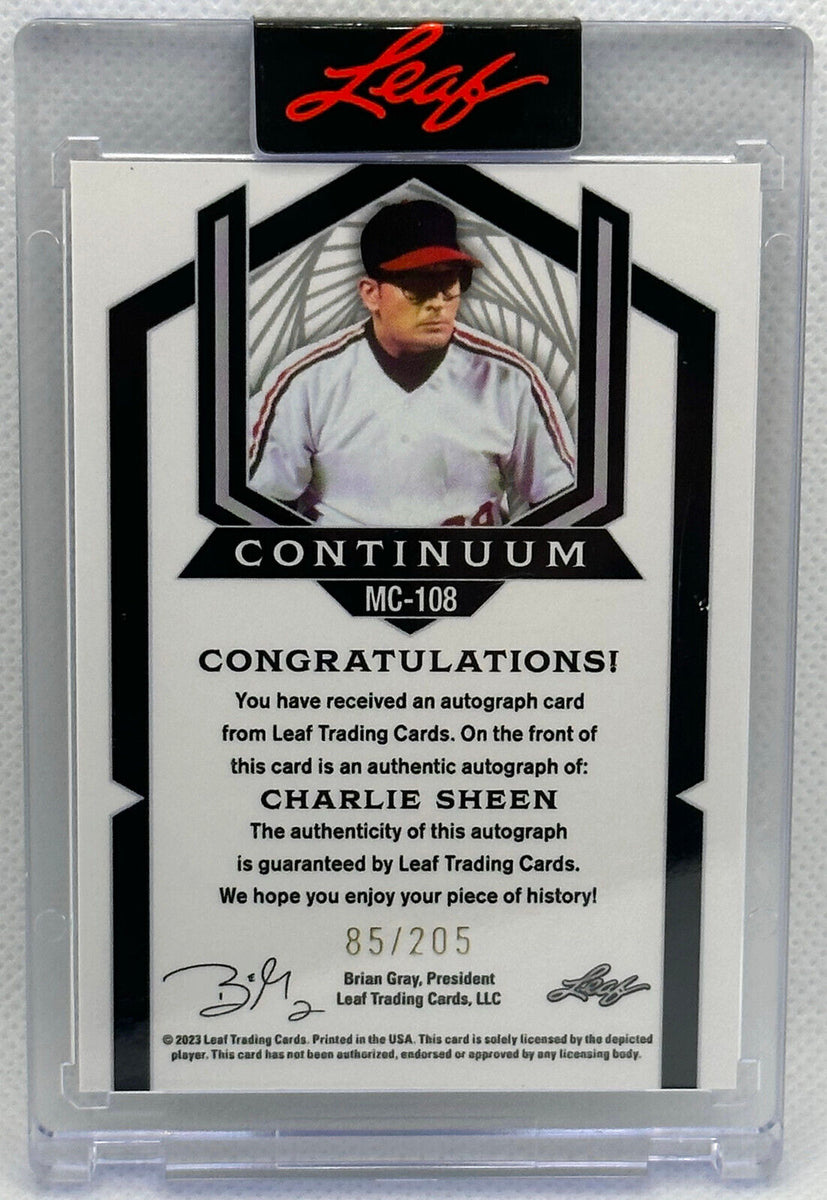 CHARLIE SHEEN SIGNED 2023 LEAF METAL CONTINUUM 85/278 AUTO BASEBALL CA –  CollectibleXchange