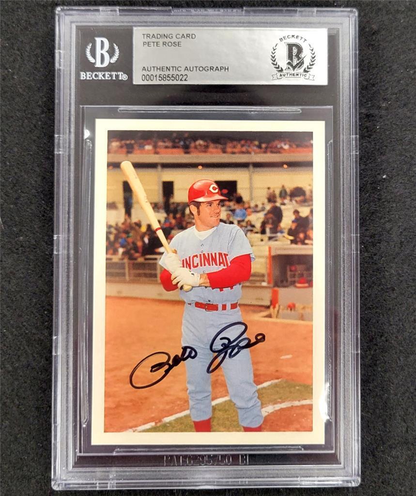 Pete Rose Autographed Cincinnati Reds 8x10 Photo - BAS COA