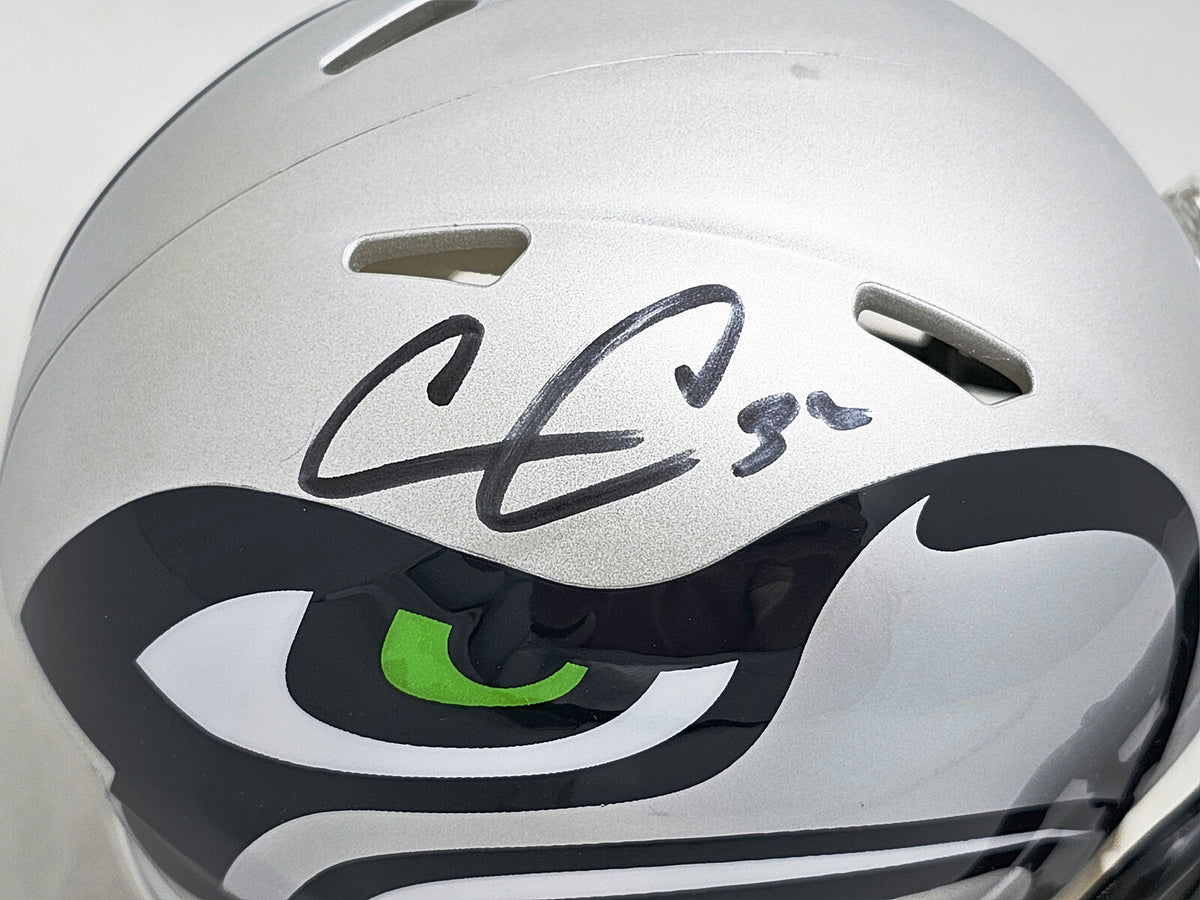 Chris Carson Signed Seahawks AMP Mini Helmet JSA COA – Northwest