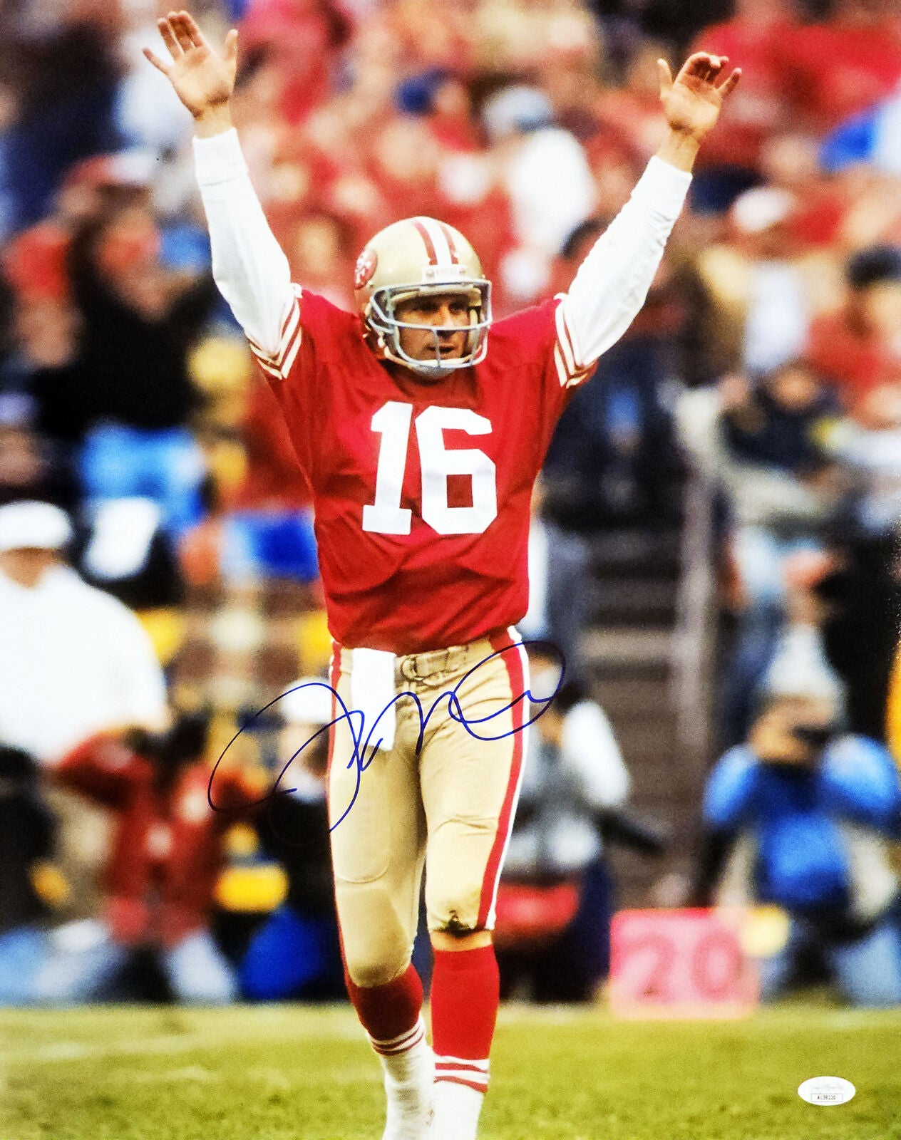 JOE MONTANA AUTOGRAPHED SIGNED 16X20 PHOTO SAN FRANCISCO 49ERS JSA