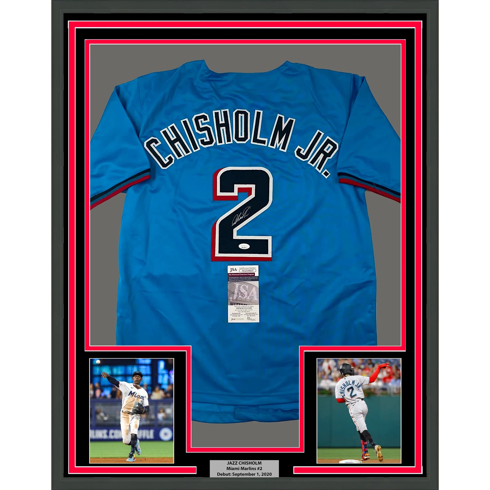 Jazz Chisholm Autographed Signed Jr Miami Marlins Jersey JSA COA