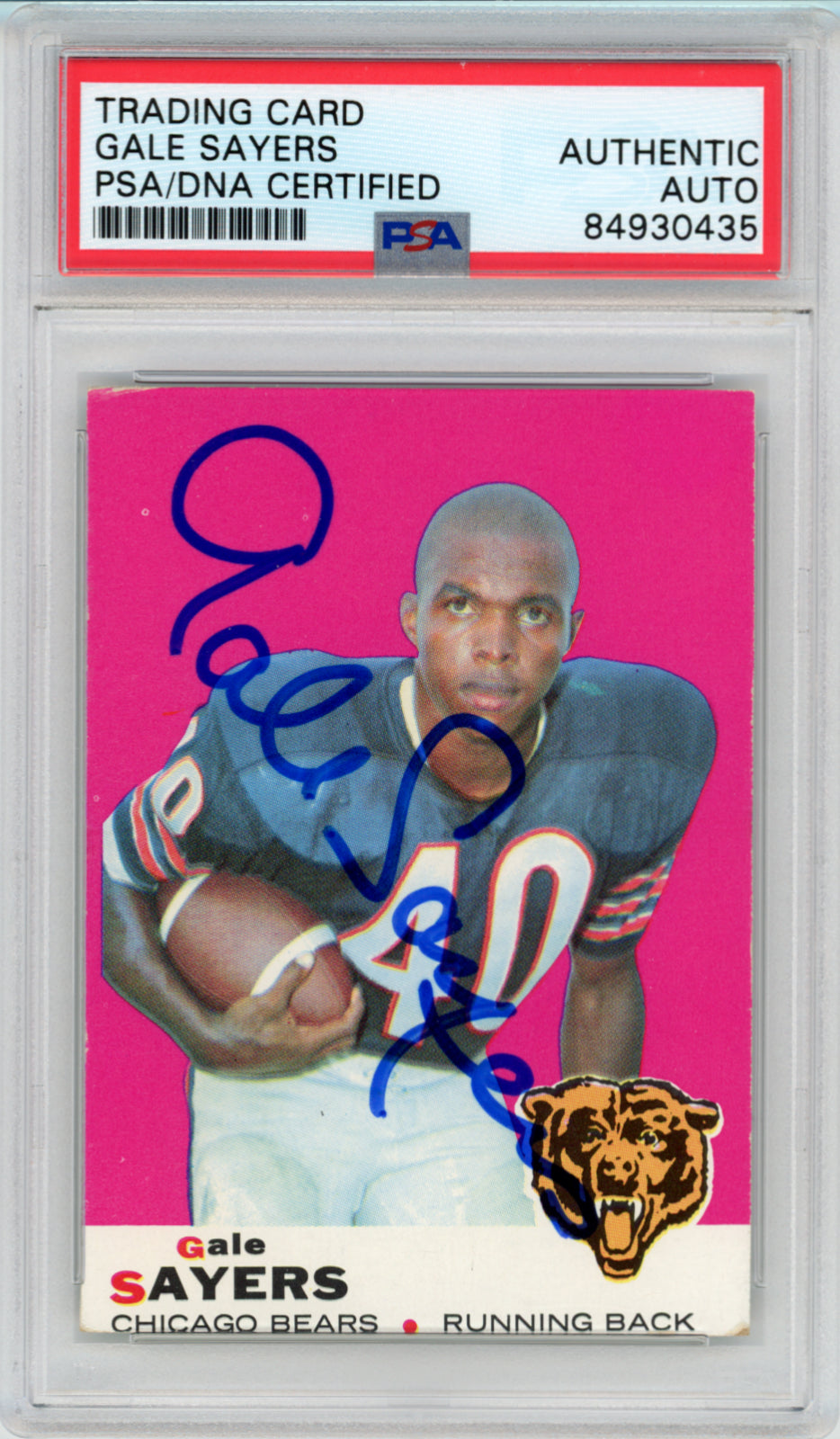 1969 Topps Gale Sayers Signed #51 PSA Authentic Autograph Chicago
