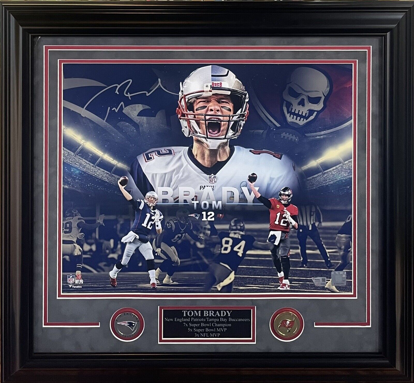 At Auction: Tom Brady, Tom Brady Signed & Custom Framed Tampa Bay Buccaneers  Jersey (Fanatics)