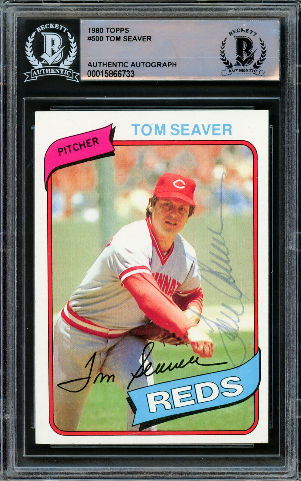 Tom Seaver Signed Autographed Cincinnati Reds Baseball Jersey 