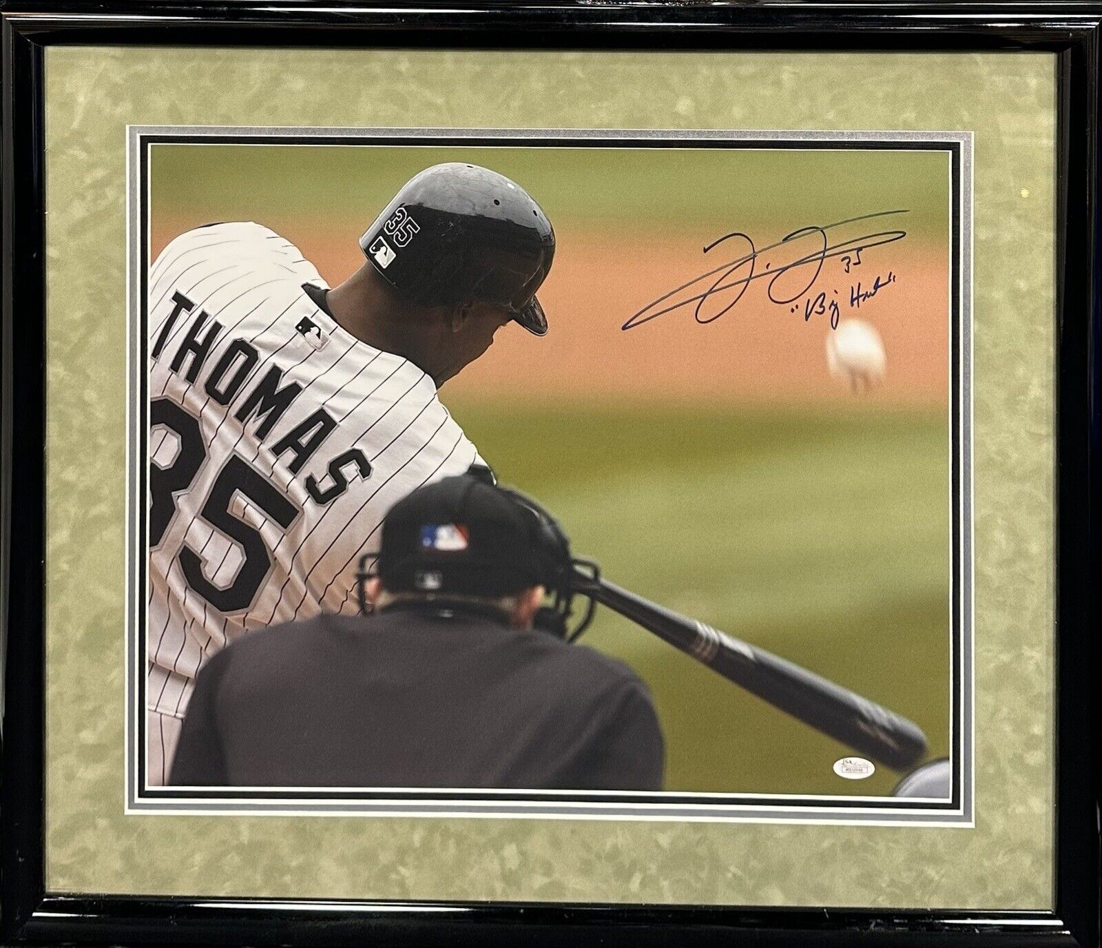 Frank Thomas Autographed Signed Framed White Sox Jersey JSA 