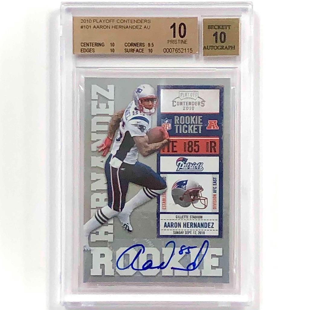 Aaron Hernandez - Trading/Sports Card Signed