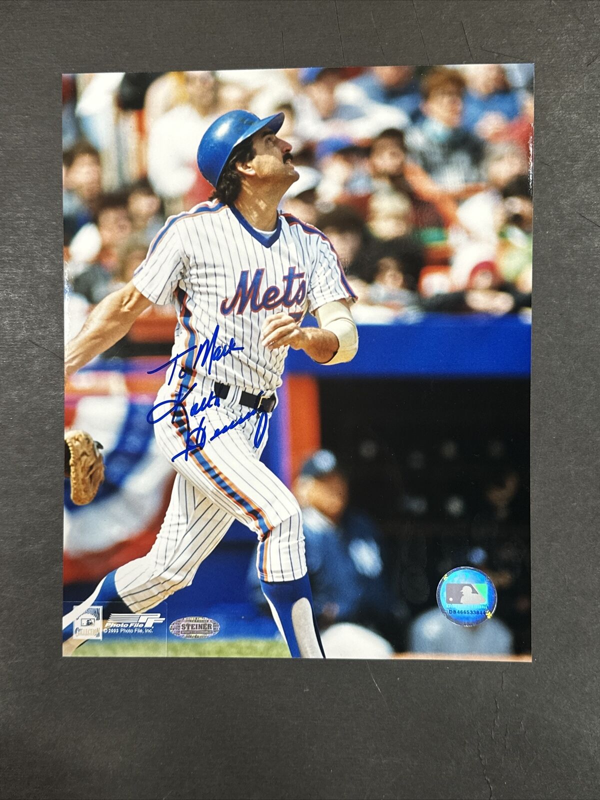 Keith Hernandez Signed 8x10 Photo 1986 New York Mets To Mark