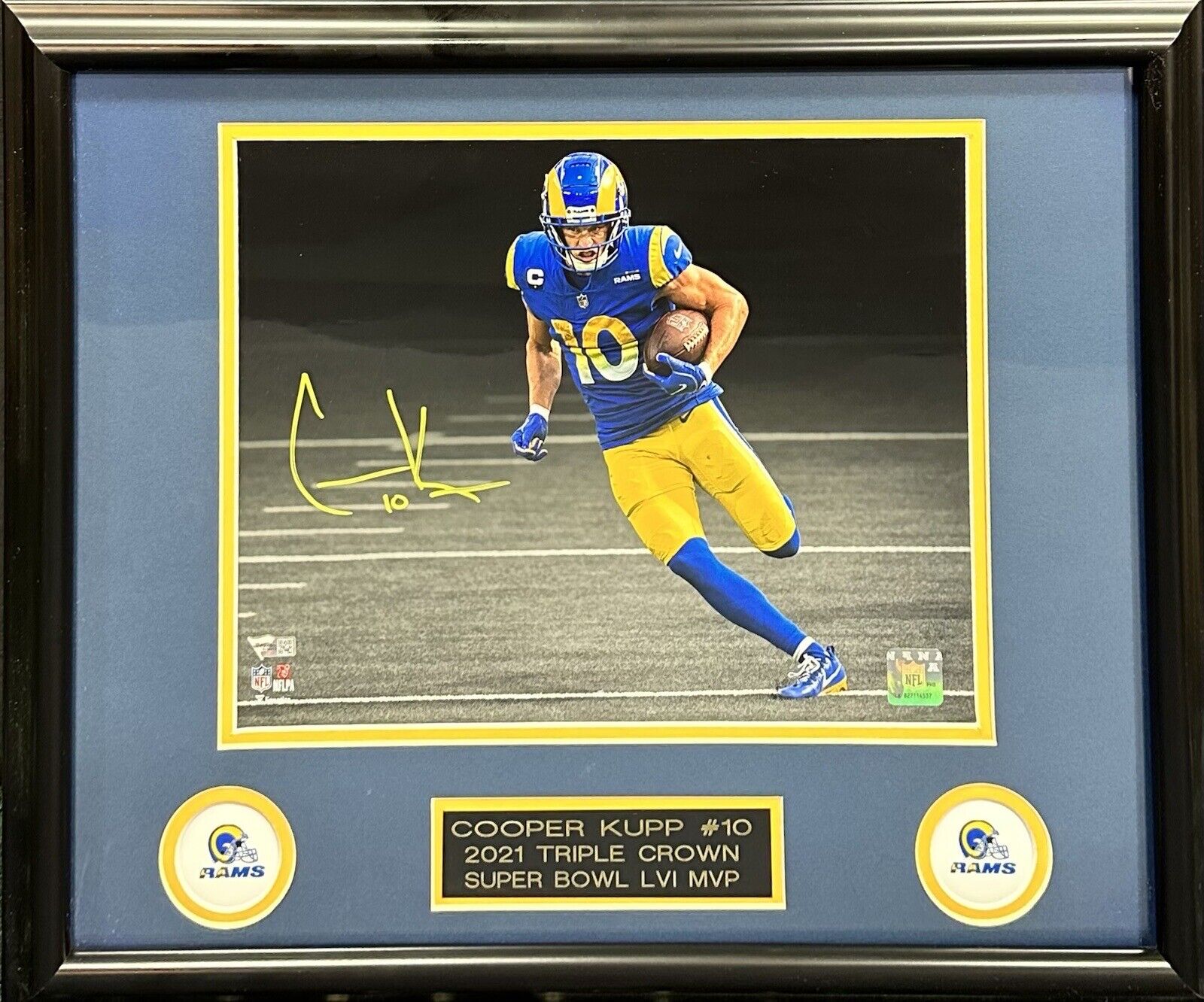 Cooper Kupp Autographed & Framed White Los Angeles Jersey Auto Fanatics COA