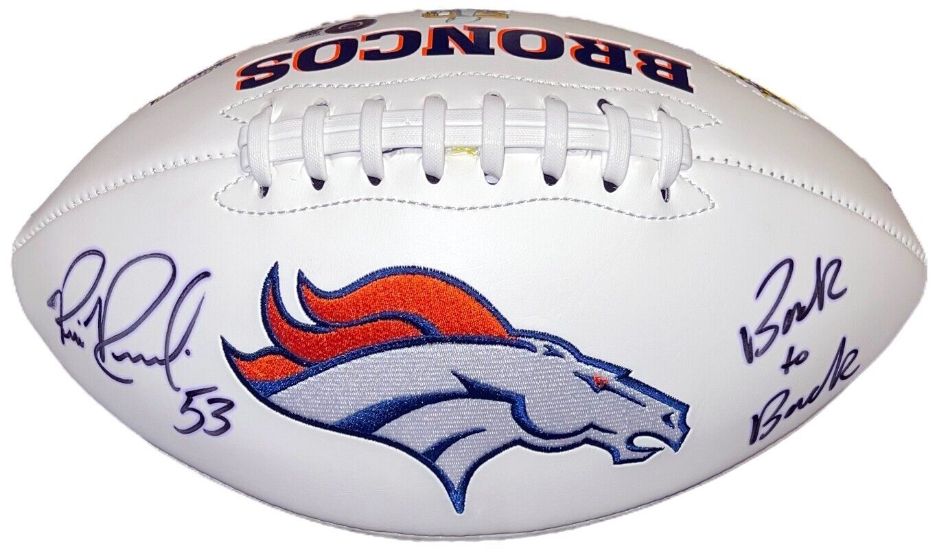 Shop Bill Romanowski Denver Broncos Signed Logo Football