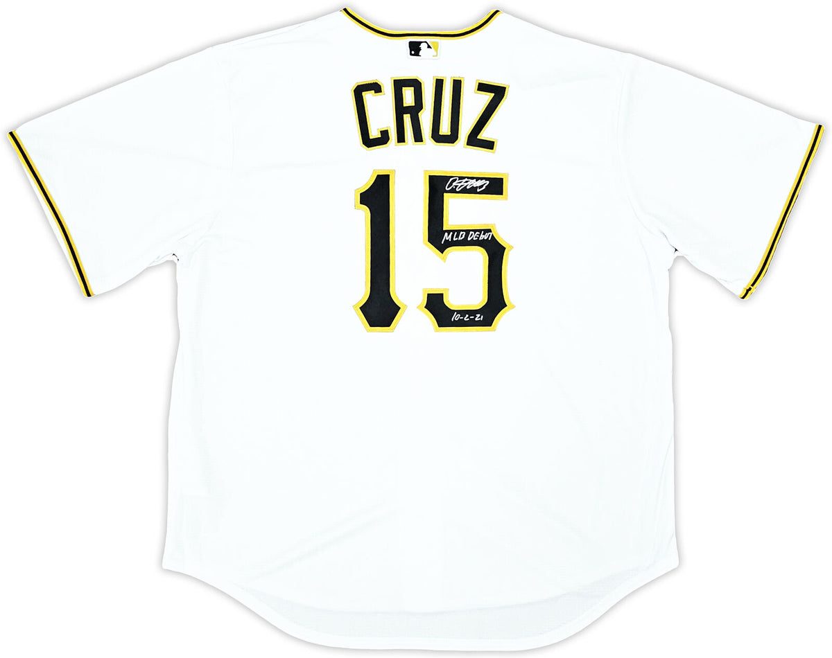 PIRATES ONEIL CRUZ AUTOGRAPHED WHITE NIKE JERSEY SIZE XL MLB DEBUT 10- –  CollectibleXchange