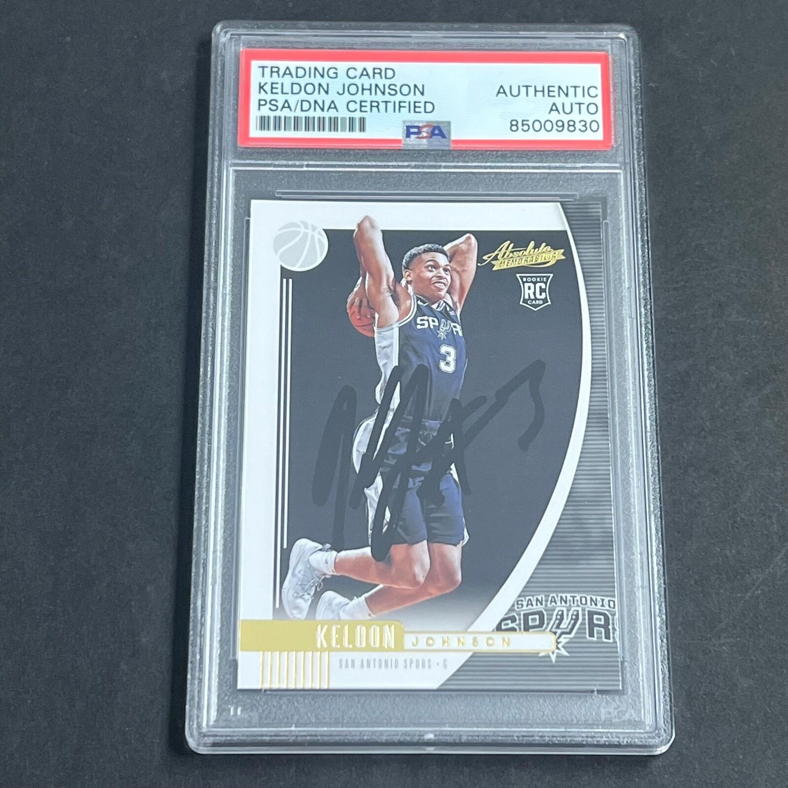 2019-20 Absolute Basketball #3 Keldon Johnson Signed Card Auto PSA