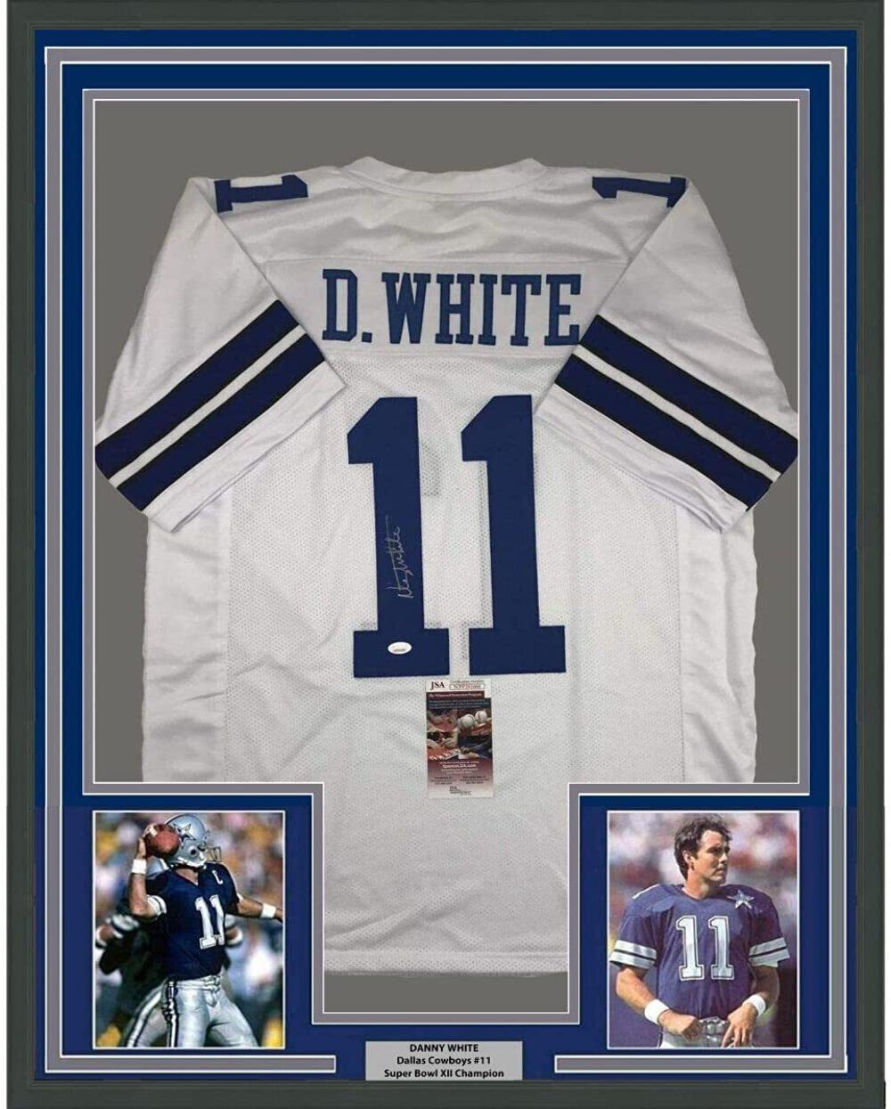 Danny White Autographed/Signed Jersey JSA COA Dallas Cowboys outlet