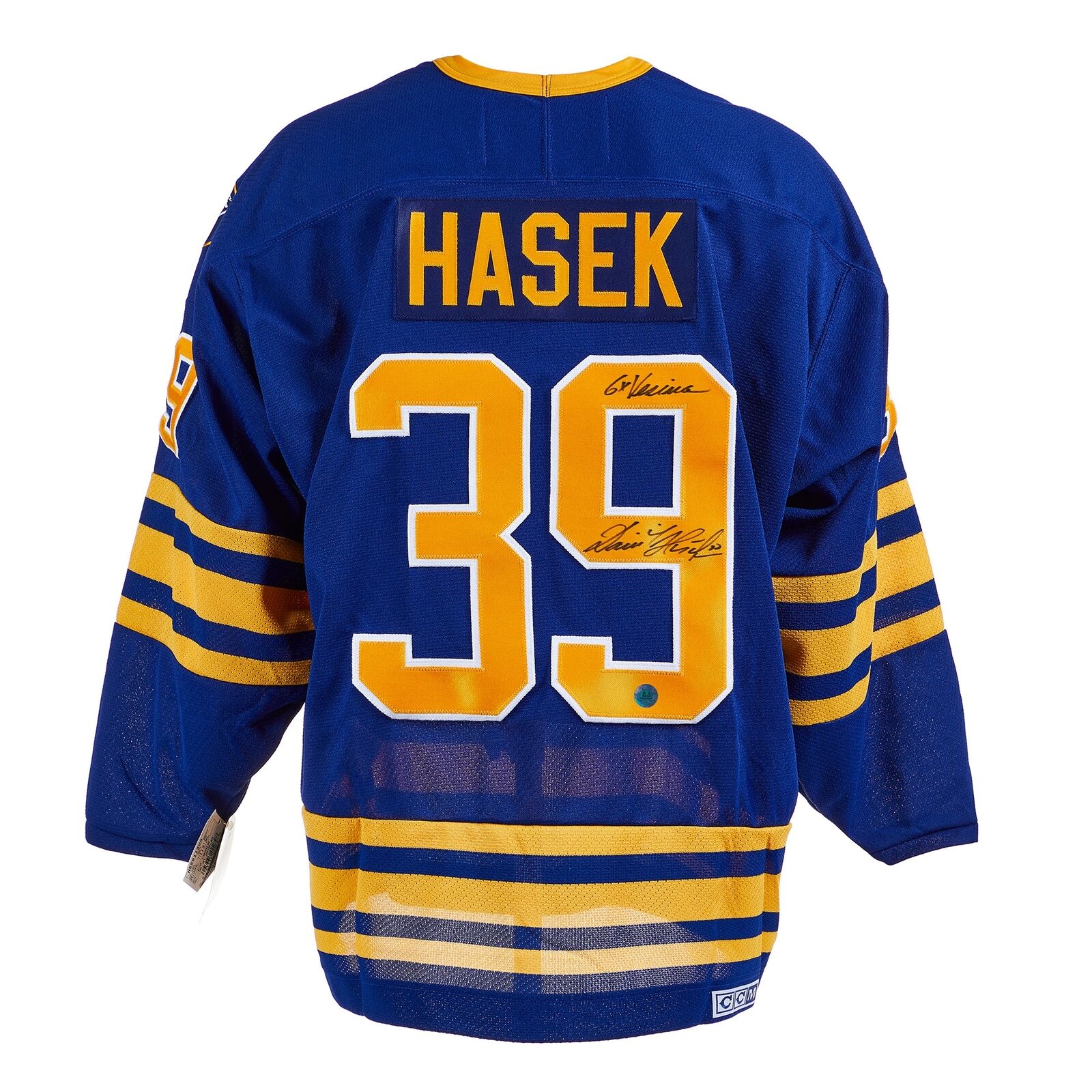 DOMINIK HASEK Signed Retro Buffalo Sabres Blue CCM Jersey - NHL Auctions