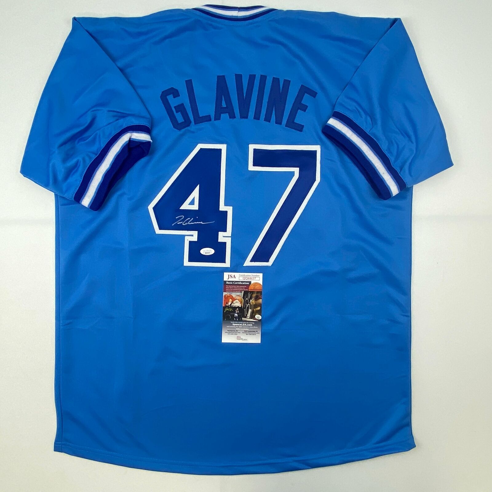 Autographed/Signed Tom Glavine Atlanta Light Blue Baseball Jersey