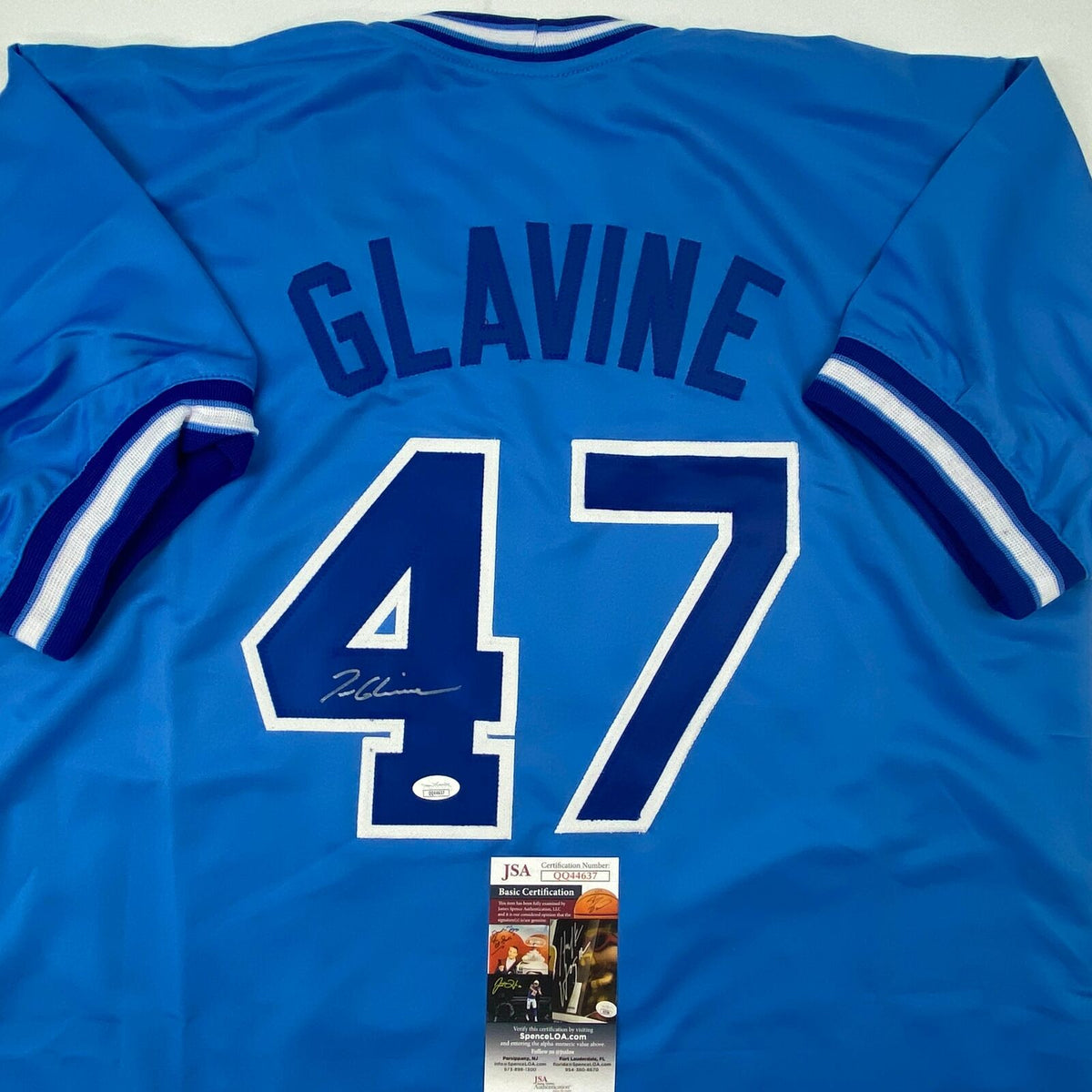 Autographed/Signed Tom Glavine Atlanta Blue Baseball Jersey JSA COA at  's Sports Collectibles Store