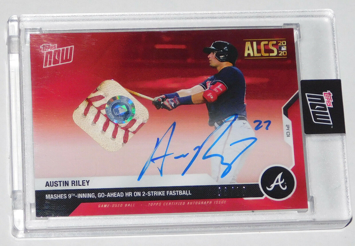 AUSTIN RILEY NLCS GAME USED BALL RELIC TOPPS NOW AUTO ALCS MISPRINT CA –  CollectibleXchange