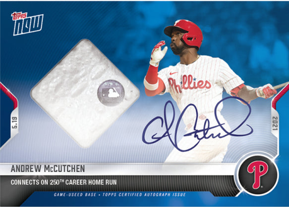 ANDREW MCCUTCHEN SIGNED 250 CAREER HR's TOPPS NOW GAME USED BASE RELIC –  CollectibleXchange