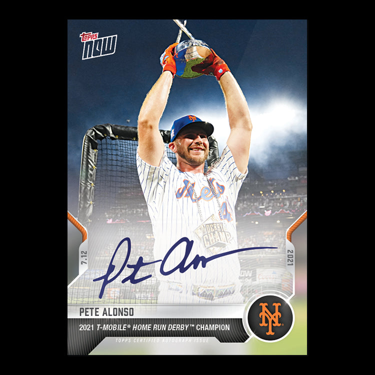 2021 PETE ALONSO SIGNED T-MOBILE HOMERUN DERBY CHAMPION TOPPS NOW AUTO –  CollectibleXchange