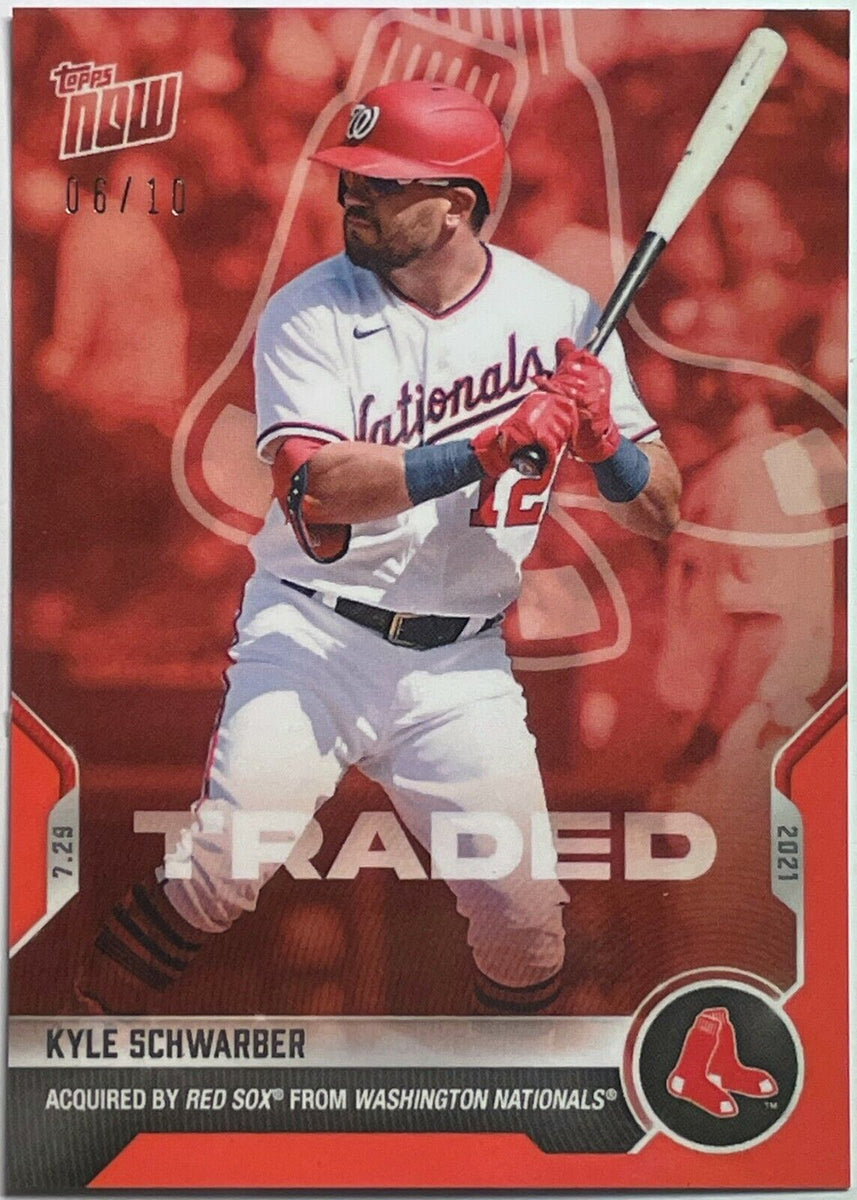 Kyle Schwarber Boston Red Sox Acquired In Trade Topps Now Red