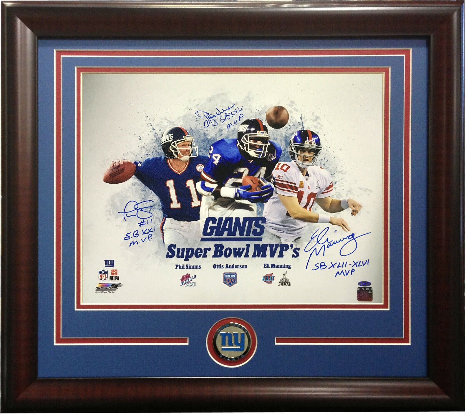 Giants SB MVPs signed INS 16x20 photo Eli Manning Simms auto framed St –  CollectibleXchange