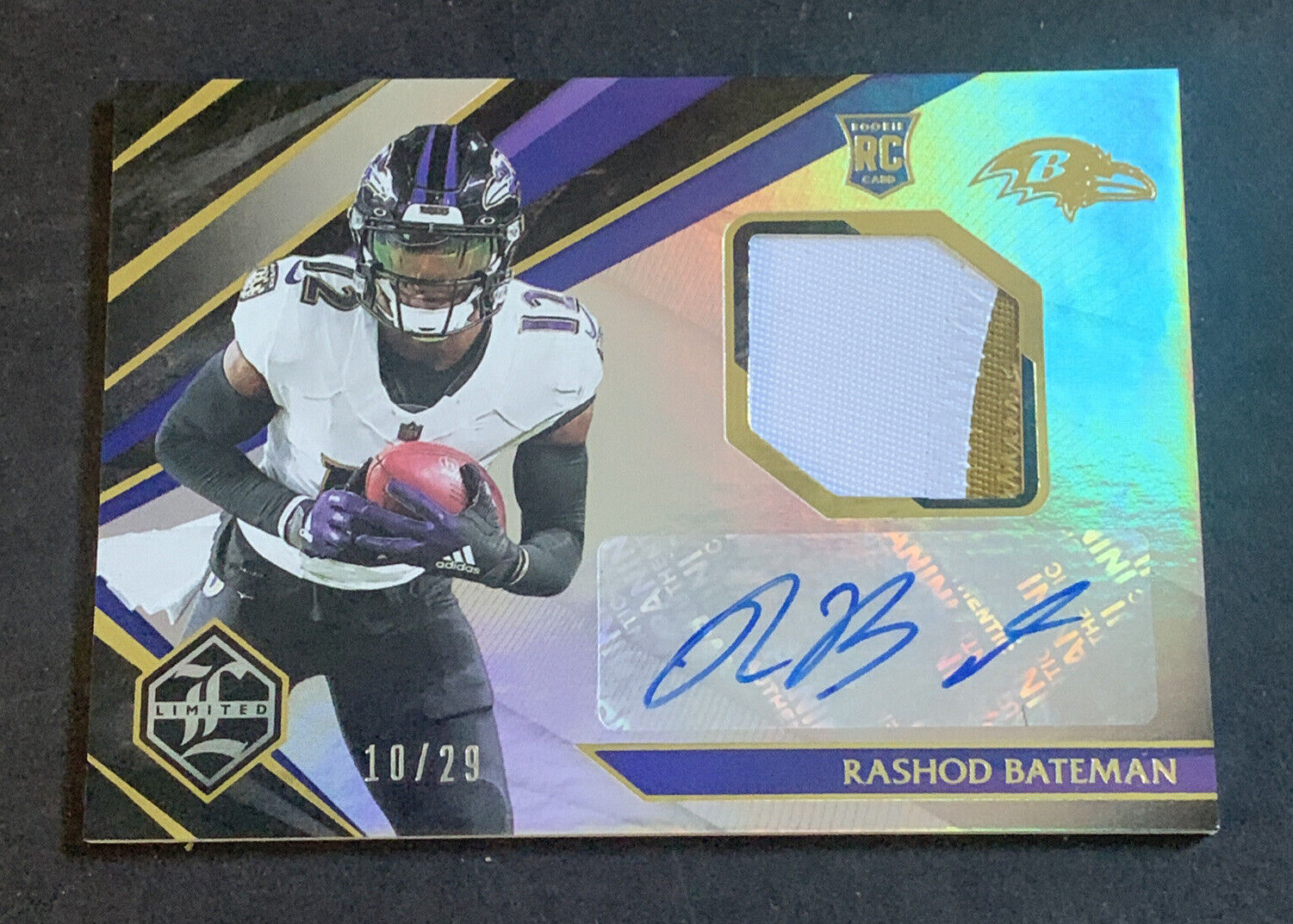 2021 Select Jumbo Signature Swatches 15 Rashod Bateman Rookie Jersey Auto  95/99 - Sportsnut Cards