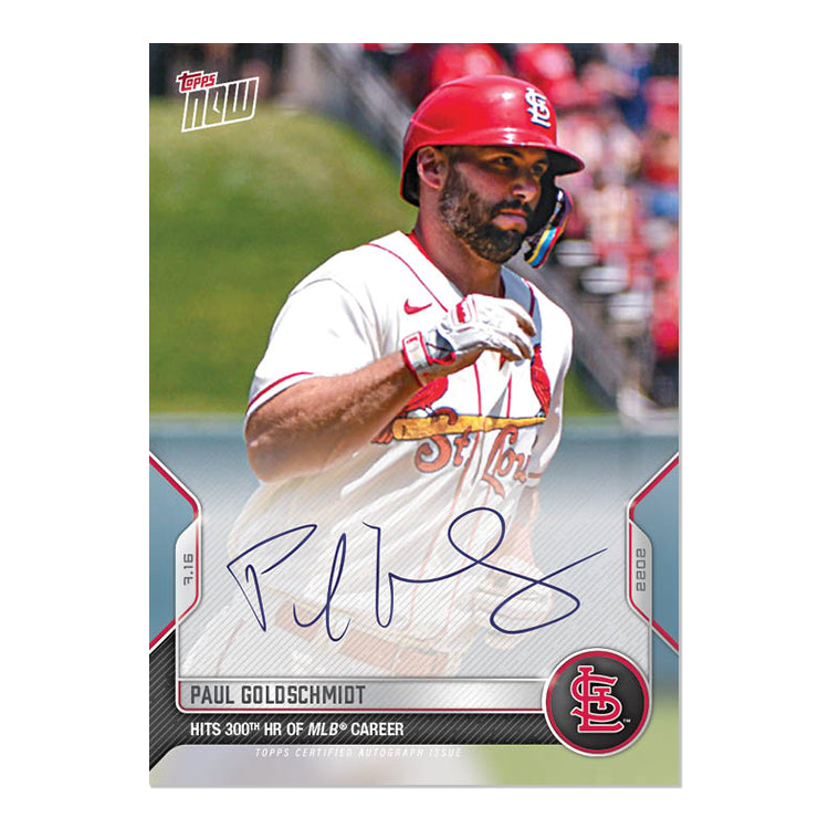 PAUL GOLDSCHMIDT SIGNED 300th HOMERUN OF MLB CAREER TOPPS NOW AUTO CAR –  CollectibleXchange