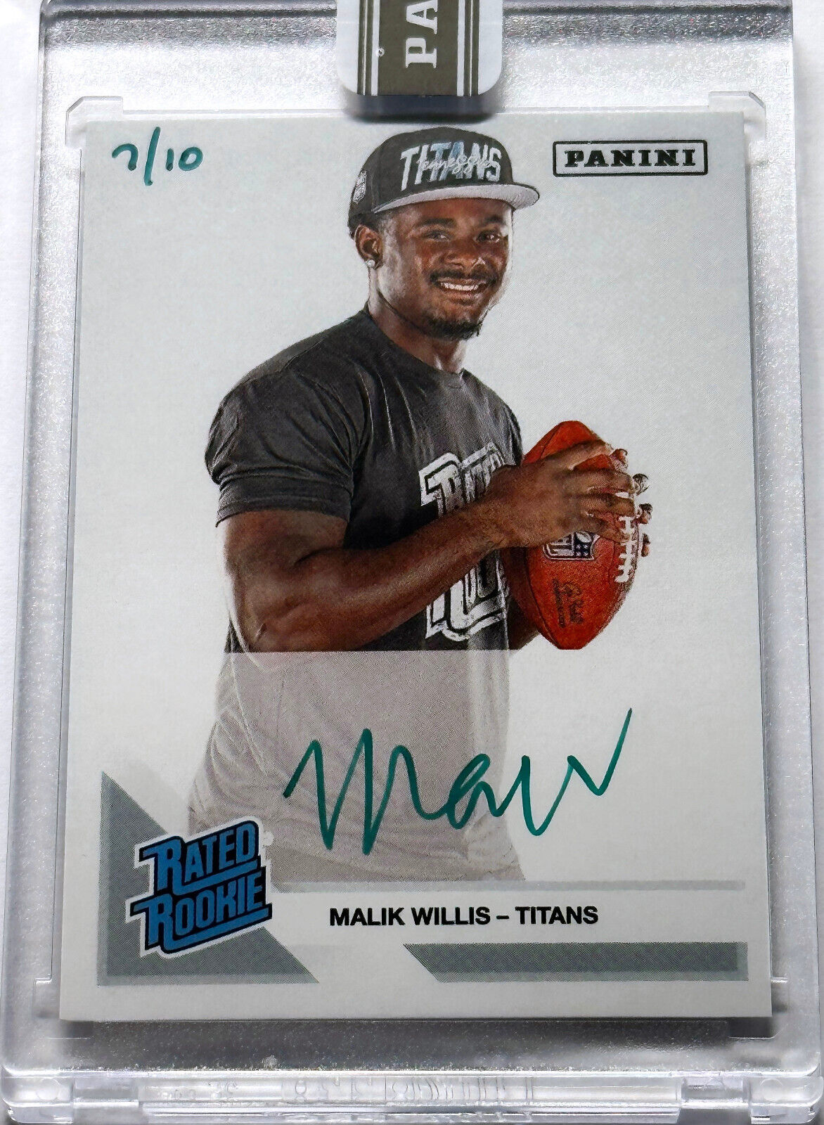 Malik Willis Autographed Tennessee Titans Salute To Service Mini