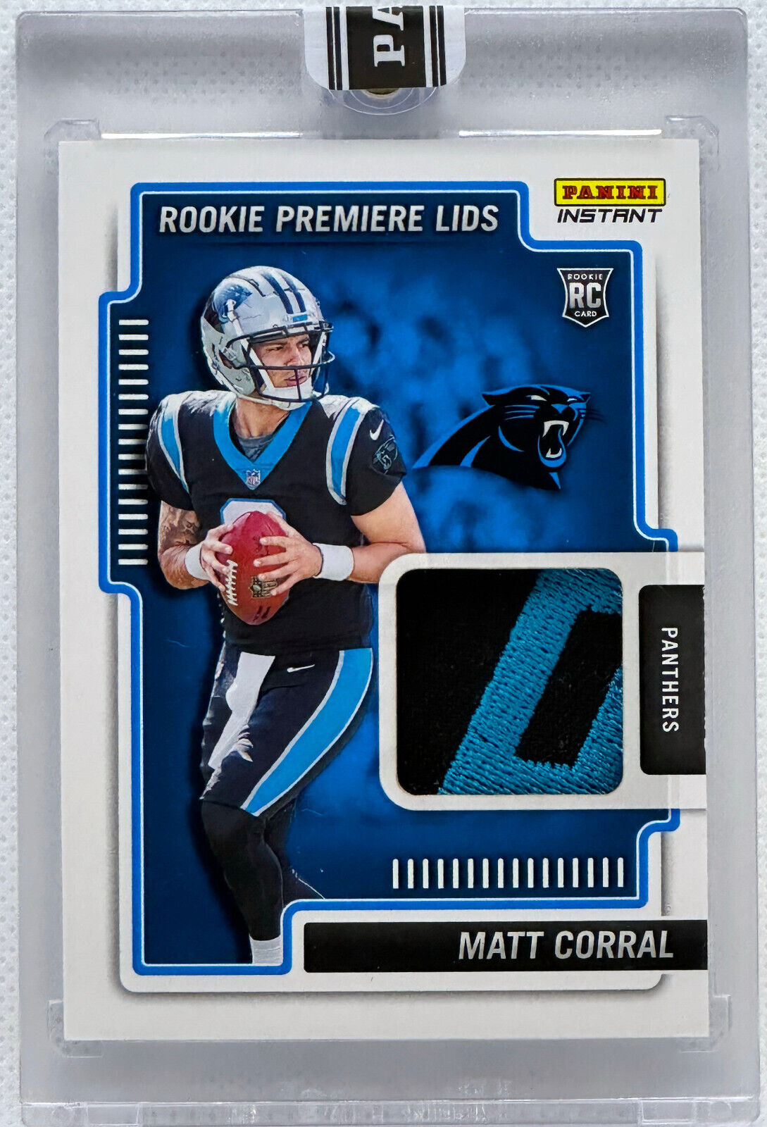 MATT CORRAL ROOKIE PREMIERE LIDS PANTHERS HAT PATCH PANINI INSTANT CAR –  CollectibleXchange