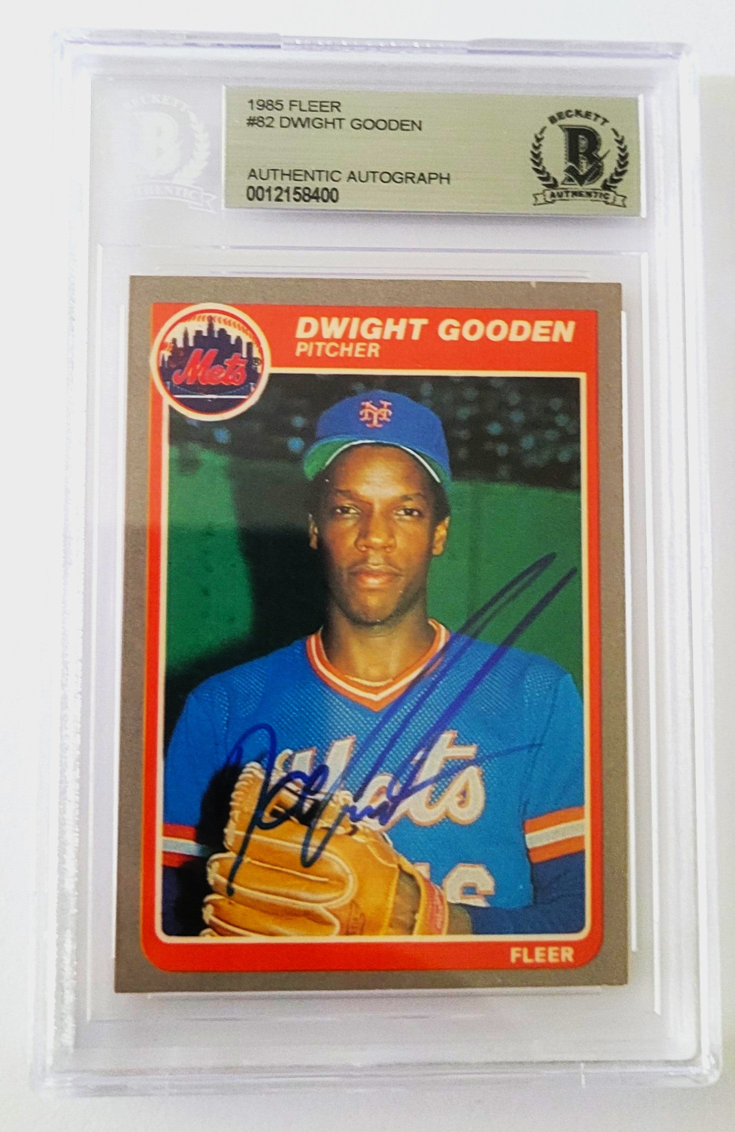 1985 Fleer Dwight Gooden Rookie Card #82