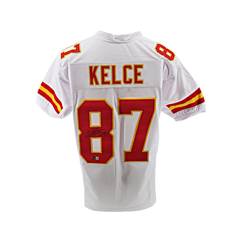 Travis Kelce Kansas City Chiefs Autographed Pro Style White Jersey