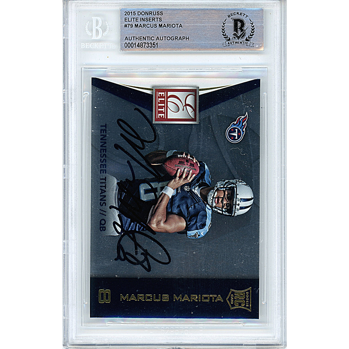 : Titans Marcus Mariota Autographed Framed Blue