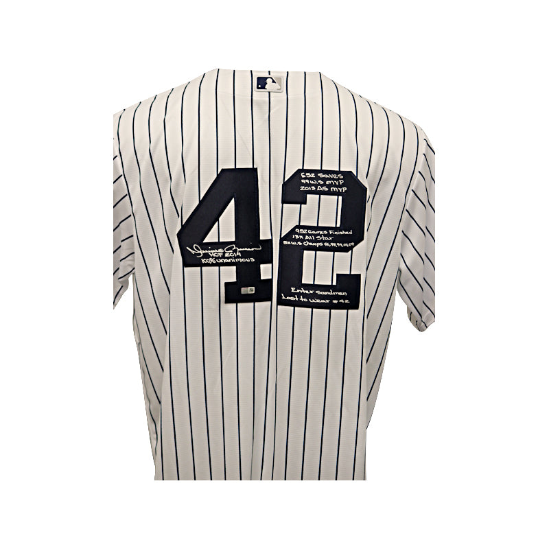 Mariano Rivera New York Yankees Autographed 10 Inscription Stats Nike Cool  Base Jersey (CX Auth)
